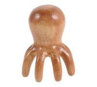 CIMAXIC Pettine massaggiante a forma di polpo - Strumento manuale in legno per agopuntura, massaggio profondo del cuoio capelluto e sollievo dalla tensione - Massaggiatore per i meridiani del cuoio