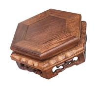 CIMAXIC Piedistallo con Base in Legno Massello Robusto per Esposizione Teiera Supporto per Vaso in Legno con Punti di Supporto Stabili