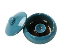 CIMAXIC Posacenere Design Classico Cinese Vintage Elegante e Funzionale in Ceramica Struttura a Scanalature per Contenitore Cenere Sigarette per Ufficio e Desktop