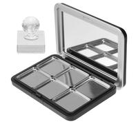 CIMAXIC Scatola Magnetica Nera Opaca 6 Scomparti in As per Ombretti e Rossetti Contenitore da Viaggio per, Design Semplice e