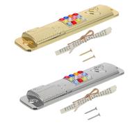 CIMAXIC Set 2 Pezzi Mezuzah in Metallo Argento con Pergamena e Lega di Zinco, Decorazione Delicata per Stipite Porta D'ingresso, Design Vivace con Fori per Fissaggio