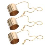 CIMAXIC Set 3 Pezzi Spegni-stoppino in Ottone Dorato per Lampade a Olio e Candele su Bottiglie, Design Vintage Elegante con Finitura Brillante per Decorazione Casa