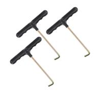 CIMAXIC Set 3 Pezzi Tendilacci Professionali per Scarpe Tiralacci a Forma di T Ergonomici in Plastica e Ferro, Resistenti e Portatili per Uso Quotidiano e Sportivo