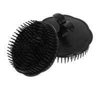 CIMAXIC Spazzola Scalpo Massaggiante 2 Pezzi Design Ergonomico in PP Nero, Spazzola Compatta Sottile per Massaggio e Pulizia del Capelluto