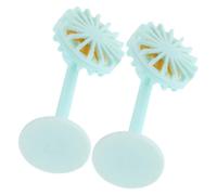 CIMAXIC Ventilatore Vintage da Tavolo in Plastico per Casa delle Bambole, Design Portatile 2 Pezzi per Micro Paesaggio e Festa Estiva