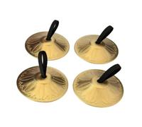 Cimbali a mano Piatti da dito for danza del ventre mano Spettacolo teatrale con cinturino elastico portatile 5 cm Zills for dita(Yellow 4pcs)