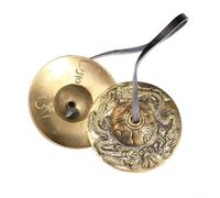 Cimbali tibetani per meditazione in rame, 6,5 cm, campana tibetana (C) | Suono puro e luminoso, per attivare i chakra, ideale per rilassamento profondo e tranquillità interiore