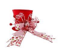 Cime Albero Di Natale - Cappello Pieghevole Di Natale con Nastro Decorazione Cima Albero | Ornamenti E per Feste Compleanno Eventi Soggiorno Esterno, per Festa Regalo per Casa