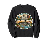 Cimeli di Stato per i visitatori della Città Souvenir di Hartford Connecticut Felpa