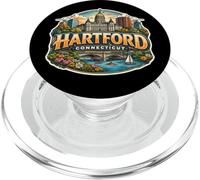 Cimeli di stato per i visitatori della città souvenir di Hartford Connecticut PopSockets PopGrip per MagSafe
