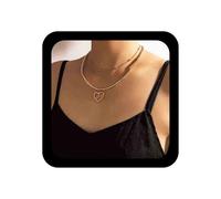 Cimenexe Bohémien Amore Cuore Collana Girocollo Cristallo Lettera Ciondolo Collana Satellite D'oro Stratificato Palla Perlina Collana A Catena Clavicola Gioielli Per Le Donne E Le Ragazze