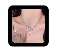 Cimenexe Bohemien Cristallo Farfalla Collana Girocollo Argento Perla Farfalla Collana Cz Ovale Arco Collare Collana Perla Strass Farfalla Catena Collana Gioielli Per Le Donne