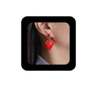 Cimenexe Bohemien Smalto Fragola Orecchini Pendenti Rosso Fragola Frutta Goccia Orecchino Rosso Acrilico Cuore Orecchino Carino Frutta Orecchini Gioielli Per Le Donne
