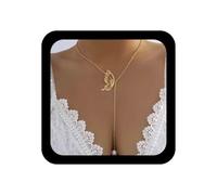 Cimenexe Collana lunga con goccia di perle della Boemia Collana girocollo con ali di farfalla Collana con lariat in oro Collana con farfalla cava Gioielli con catena per regali per donne e ragazze