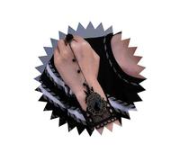 Cimenexe Gotico Pizzo Dito Braccialetto Nero Anello Di Cristallo Mano Catena Braccialetto Stratificato Nero Strass Schiavo Braccialetto Anello Di Pizzo Braccialetto Da Polso Mano Catena Gioielli