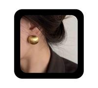 Cimenexe Orecchini a Bottone Bohémien D'oro Sfera Mezza Spazzolato Opaco Minimalista Da Donna