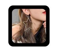 Cimenexe Orecchini A Stella Punk Orecchini A Goccia Pentagramma Vuoto In Metallo Orecchini A Gancio Grande Stella D'oro Orecchino Minimalista Orecchino Pentagramma Stella Gioielli Per Le Donne