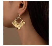 Cimenexe Orecchini Quadrati In Rilievo Con Texture Bohemien Orecchini D'oro A Goccia Quadrati Martellati Orecchini Quadrati In Rilievo Orecchini Geometrici Gioielli Per Donne E Ragazze Regali