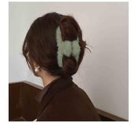 Cimenexe Retro Fluffy Capelli Artiglio Verde Fluffy Artiglio Capelli Clip Verde Peluche Capelli Clip Barrettes Grande Fuzzy Capelli Artiglio Clip Finta Pelliccia Mascella Morsetto Inverno