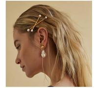 Cimenexe Vintage Perla Capelli Clip Barrette Bianca Bar Bobby Pin Copricapo Accessori Decorativi Gioielli Per(bianco)