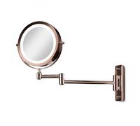 CIMI Gillian Jones - Specchio da parete bifacciale w LED - ingrandimento x1/x10 - kobber