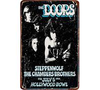 Cimily 1968 The Doors Targhe in Metallo Vintage Targhe in Metallo Poster in Metallo retrò Targa in Metallo Decorazione da Parete 8 × 12 Pollici