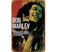 Cimily Bob Marley Targa in Metallo Vintage Pittura in Ferro Retro Targa Art Wall Decor 8 × 12 Pollici