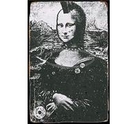 Cimily Mona Lisa And Punk Rock Targhe in Metallo Vintage Targhe in Metallo Poster in Metallo retrò Targa in Metallo Decorazione da Parete 8 × 12 Pollici