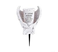 Cimitero Angelo Resina 36cm Cimitero Angelo Resina 36cm Cimitero | Design d'angelo, finitura bianca elegante, simbolo di per pace, per ideale per tributi, decoro cimitero