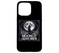 Cimitero gotico della birra della tomba al chiaro di luna Custodia per iPhone 15 Pro Max