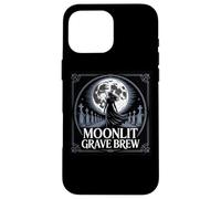 Cimitero gotico della birra della tomba al chiaro di luna Custodia per iPhone 16 Pro Max