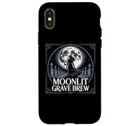 Cimitero gotico della birra della tomba al chiaro di luna Custodia per iPhone X/XS
