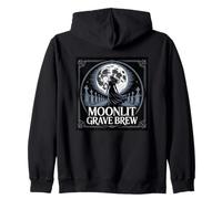 Cimitero Gotico della Birra della Tomba al Chiaro di Luna Felpa con Cappuccio