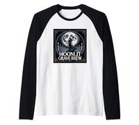 Cimitero Gotico della Birra della Tomba al Chiaro di Luna Maglia con Maniche Raglan