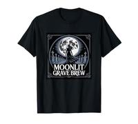Cimitero Gotico della Birra della Tomba al Chiaro di Luna Maglietta