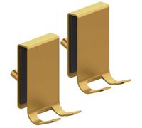 Cimown 2 Pezzi Gancio Doccia,Gancio Accappatoio Doccia, Ganci Doccia Accappatoio con spugna, Adatto Box Doccia in Vetro Senza Cornice di Spessore da 6-12 mm (Oro)