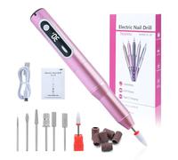 CIMOYBAI Fresa per Unghie Professionale, 30000RPM Lima Elettrica per Unghie, Fresa Portatile per Unghie con Punta in Ceramica e Display LCD, Velocità Regolabile, per Ragazze Donne Mamma