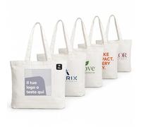 Cimpress Borse in Cotone Personalizzabili, con Logo, Foto o Testo, Fronte o Fronte/Retro, Pack da 10, 35 x 34 cm, Shopper per Eventi, Negozi, Omaggi Promozionali