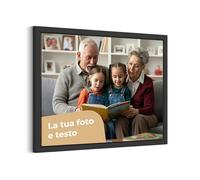 Cimpress Stampa su tela personalizzata, la tua foto su tela con cornice, 50x70 cm, personalizzala con immagine e testo, decorazione murale stampata, regalo per la festa della mamma e del papà