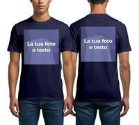 Cimpress T-Shirt Estiva Uomo Personalizzabile in Cotone, dalla S alla 3XL | Aggiungi foto, testo o design, maglietta a manica corta per uso aziendale o privato, ideale come regalo personalizzato