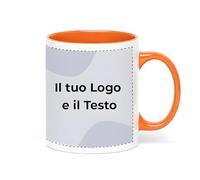 Cimpress Tazza personalizzata con foto e testo, 1 pezzi, 325 ml, Arancia