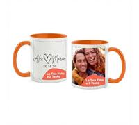 Cimpress Tazza personalizzata con foto e testo, 1 pezzi, 325 ml, Arancia