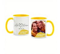 Cimpress Tazza personalizzata con foto e testo, 1 pezzi, 325 ml, Giallo