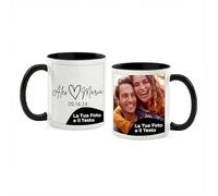 Cimpress Tazza personalizzata con foto e testo, 1 pezzi, 325 ml, Nero