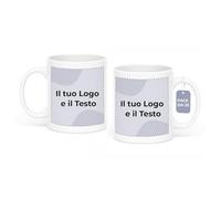 Cimpress Tazza personalizzata con foto e testo, 25 pezzi, 325 ml, Bianco