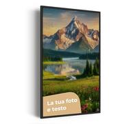 Cimpress Tela personalizzata, foto su tela con cornice, Personalizza con la tua immagine o testo, ideale per Babbo Natale segreto e Natale per amici e familiari, 90 ×60cm