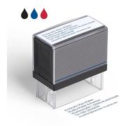 Cimpress Timbro Auto-Inchiostrante Personalizzato con Testo, per Nome, Indirizzo o Azienda, 5,7 x 2,1 cm, Inchiostro Blu, Ideale per Documenti, Fatture e Ufficio