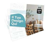 Cimpress volantini personalizzati A5 Orizzontale, confezione da 2000 | stampa fronte su carta opaca da 250 g/m², con design personalizzato per eventi, promozioni, branding e uso aziendale