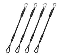 cimsfcor 4 corde elastiche per ormeggio con gancio, 7,6 m/1,2 m, corda elastica per ormeggio barca (60 cm)