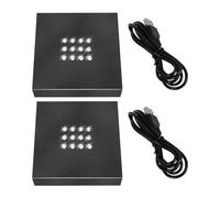 cimsfcor Base luminosa a LED per cristallo 3D, base luminosa per ornamento in vetro, piedistallo con display a 12 LED, cambia colore automatico per statue d'arte in vetro per compleanno, Natale, San